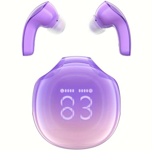 [4010102383] Acefast T9 Crystal  Auricular Bluetooth Grape Purple