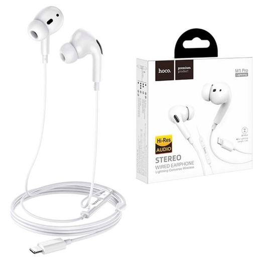 [4010102217] Hoco M1 Pro Auriculares Lightning BT Blanco