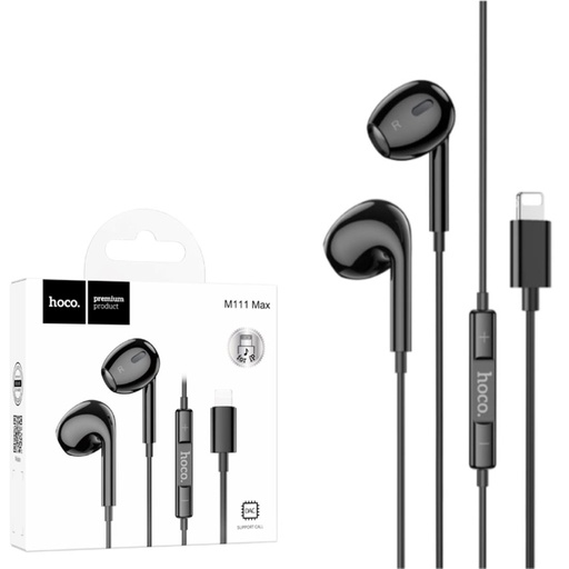 [4010102282] Hoco M111 Auricular Lightning para iPhone Negro