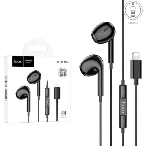 [4010102286] Hoco M111 Max Auricular Lightning para iPhone Negro