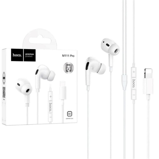 [4010102285] Hoco M111 Pro Auricular Lightning para iPhone Blanco