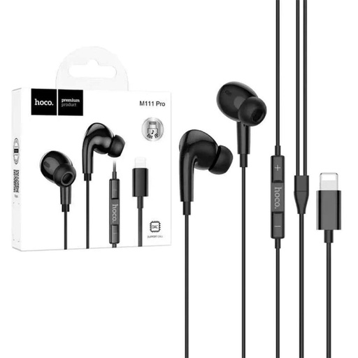 [4010102284] Hoco M111 Pro Auricular Lightning para iPhone Negro