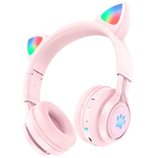 [4010102073] Hoco W39 Auricular Bluetooth Cat Ear Rosa