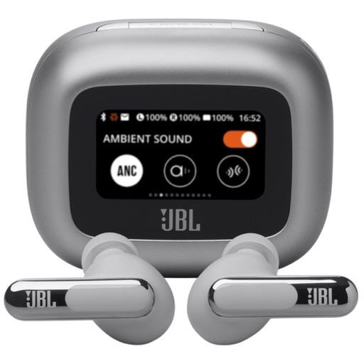 [4010102396] JBL Live Beam 3 Auricular Bluetooth con Cancelación de Ruido y pantalla Plata