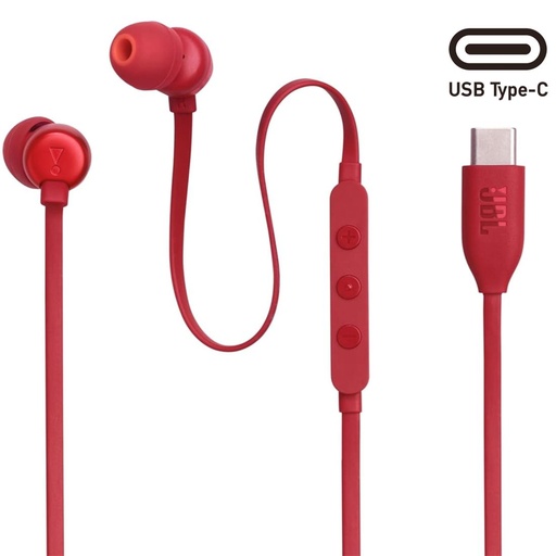 [4010102375] Jbl Tune 310 Auricular USB-C Rojo