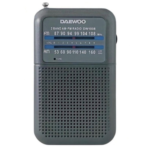 [4010500141] Daewoo DW1008GR Radio Portátil AM/FM Gris