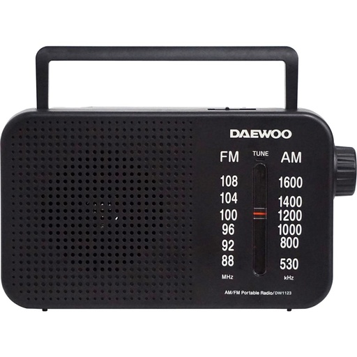 [4010500146] Daewoo DW1123  Radio Portátil AC/DC Negro