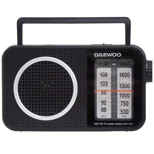 [4010500147] Daewoo DW1124  Radio Portátil AC/DC Negro