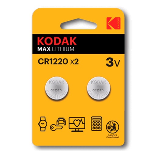 [4020500060] Kodak Cr1220 Batería Lithium 3 Voltios 2 Unidades (30417717)