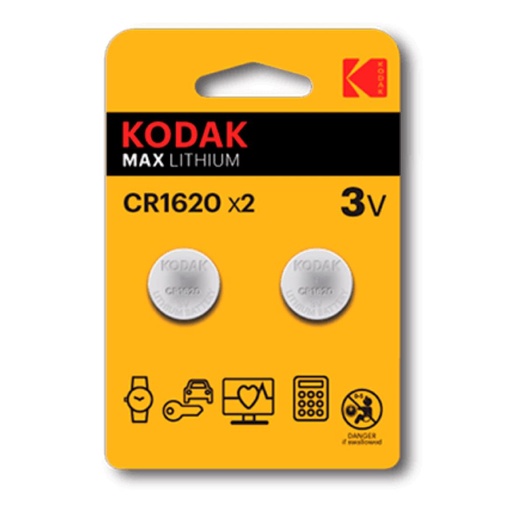 [4020500058] KODAK CR1620 BATERÍA LITHIUM 3V 2 UNDS (30417694)