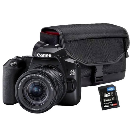 [4090100783] Canon EOS 250D  EF-S 18-55mm DCIII con Funda y Tarjeta