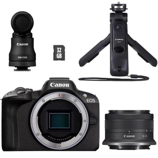 [4090200308] Canon EOS R50 + RF-S 18-45mm F4.5-6.3 IS STM Creator Kit