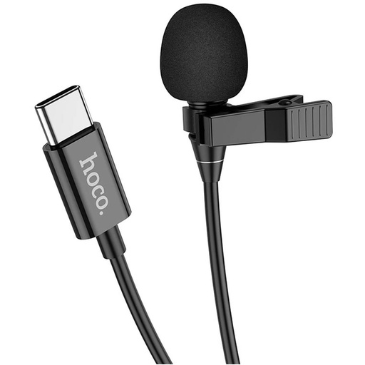 [4030900034] Hoco L14 Micrófono Lavalier 360º con clavija USB-C certificada