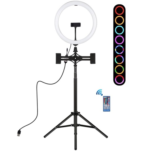 [4090300330] Puluz PKT3077B Aro de Luz 30cm con colores RGB y trípode 1.65m
