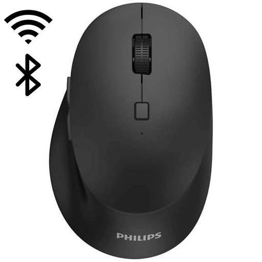 [4030400398] Ratón Philips SPK7607B Inalámbrico 2.4G y Bluetooth Ergonómico