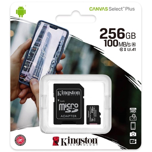 [4030600373] Mem. Micro SDCS2 256GB Kingston 100 MB/S