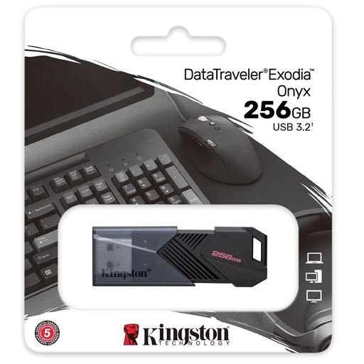 [4030600409] Mem. USB 256GB 3.2 Kingston Datatraveler Exodia Onyx (DTXON)