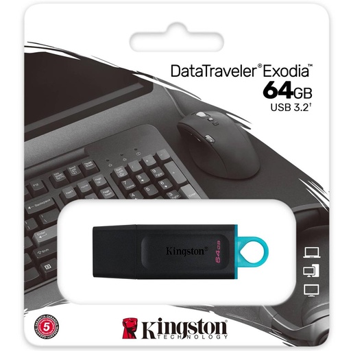 [4030600367] Mem. USB 64GB 3.2 Kingston Datatraveler Exodia