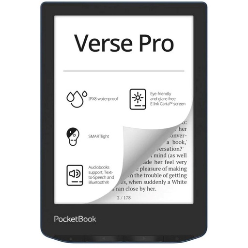 [4030100814] Pocketbook Verse Pro Azure Libro Electrónico 6" HD Smartlight Wifi