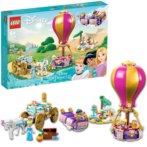 [4060500174] LEGO 43216 Viaje Encantado de las Princesas Cenicienta Jasmín y Rapunzel