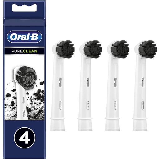 [4071600100] Braun Oral B Repuesto Pure-Clean Charcoal Carbón Pack 4