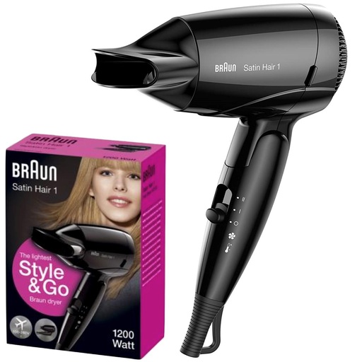 [4070400127] Braun HD130E Secador de Viaje 1200W Negro