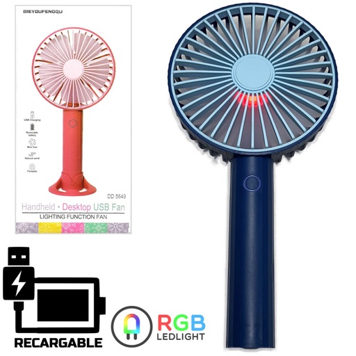 [4070110101] Ventilador DD5649 Mini Recargable Azul