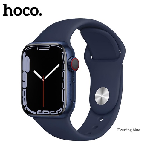 [4000300481] Hoco iWatch WA01 Flexible Series Classic Sports Silicone Strap (38/40/41mm) Evening Blue