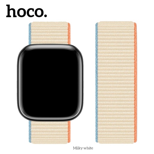 [4000300322] Hoco iWatch WA02 Correa Nylon Blanco Milky