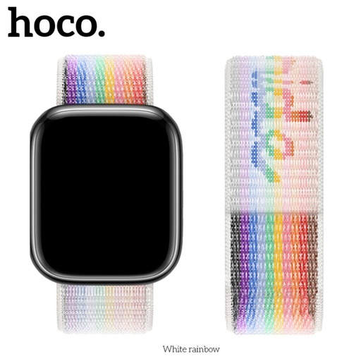 [4000300324] Hoco iWatch WA02 Correa Nylon Blanco Rainbow