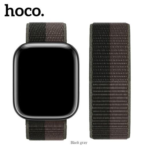 [4000300325] Hoco iWatch WA02 Correa Nylon Negro y Gris