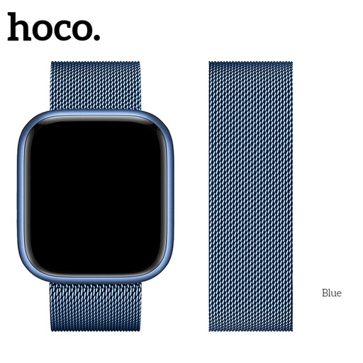 [4000300428] Hoco iWatch WA03 Simple Beauty Series Milanese Steel Strap (38/40/41mm) Azul