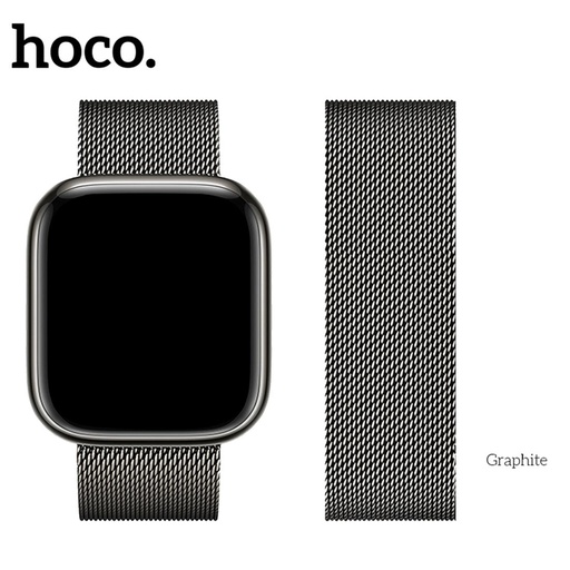 [4000300431] Hoco iWatch WA03 Simple Beauty Series Milanese Steel Strap (38/40/41mm) Graphite