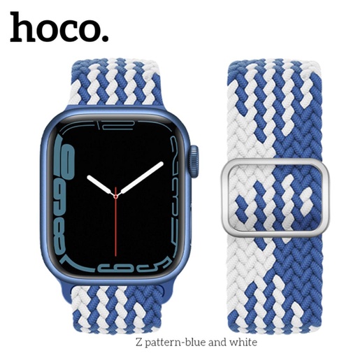 [4000300347] Hoco iWatch WA05 Correa Jane Eyre Nylon Z Pattern Azul y Blanco