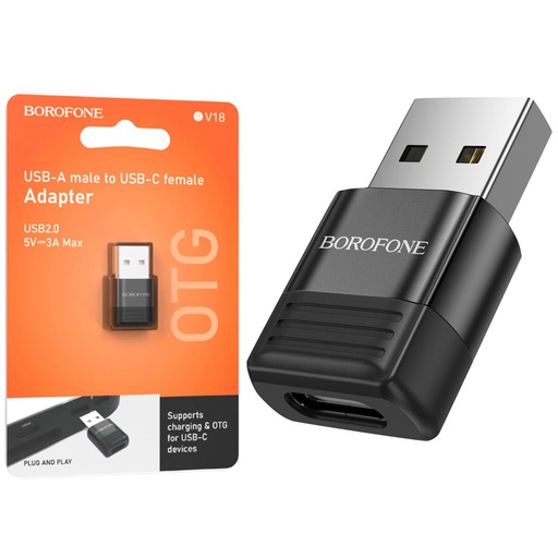 [4040300921] Borofone BV18 Adaptador OTG de USB-A a USB-C de 2.0