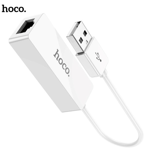 [4040300744] Hoco UA22 Adaptador de USB a Ethernet 100 Mbps Blanco